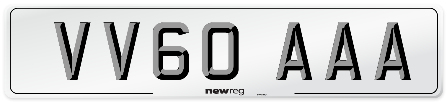 VV60 AAA Number Plate from New Reg